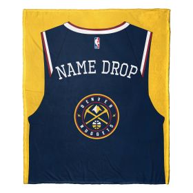 [Personalization Only] OFFICIAL NBA Jersey Silk Touch Throw Blanket - Nuggets