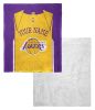 [Personalization Only] OFFICIAL NBA Jersey Silk Touch Sherpa Throw Blanket - Lakers