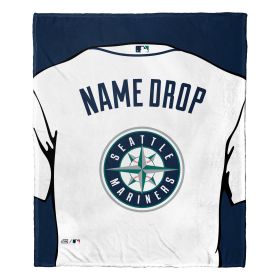 [Personalization Only] OFFICIAL MLB Jersey Personalized Silk Touch Throw Blanket - Mariners