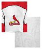 [Personalization Only] OFFICIAL MLB Jersey Personalized Silk Touch Sherpa Throw Blanket - Cardinals