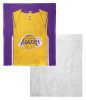 [Personalization Only] OFFICIAL NBA Jersey Silk Touch Sherpa Throw Blanket - Lakers