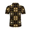 European and American New Men's Casual Shirts Short Sleeve 3D Digital Printing Leopard Printing Men's Shirts